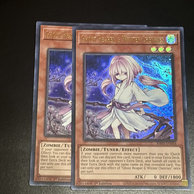 x2 Ghost Reaper & Winter Cherries (Alternate Art) (UR) RA03-EN014 Quarter...