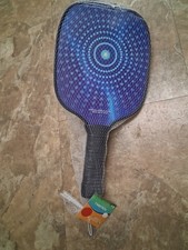 OUTDOOR FUN Pickleball Paddle Set Blue Green Paddles Yellow Ball Net Packaging