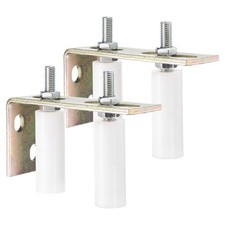 4Pack Slide Gate Guide Roller 3" Nylon Gate Support Roller with Bracket White