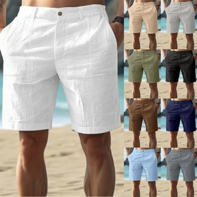 Damen Polyester Baumwollmischung Solide Shorts Normale Länge für Strand Urlaub