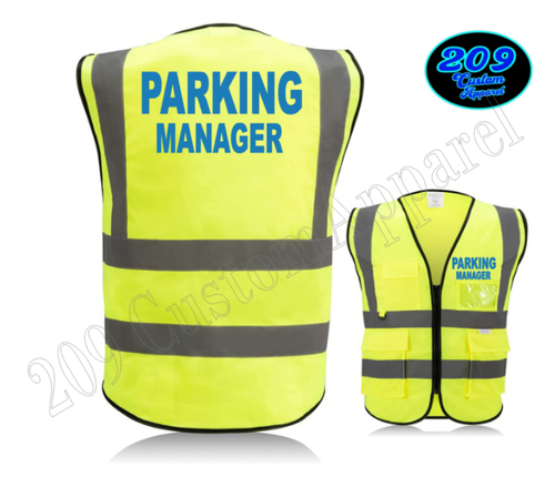 Parking Manager Reflective Hi-Vis Safety Vest ANSI Class 2 Zipper Pockets Strips - 第 21/23 張圖片