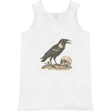 'Crow with Human Skull' Adult Vest / Tank Top AV056213 