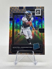 2022 Panini Donruss Optic Rated Rookie Montrell Washington #295 Fire Emoji Prizm