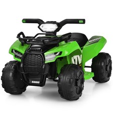 Costway 6V Kids ATV Quad Electric Ride On Car Toy Toddler w/LED Light MP3 Green