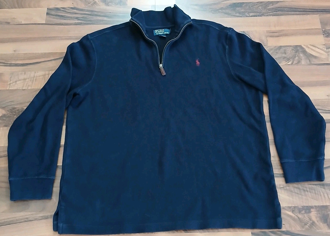 Polo Ralph Lauren felpa uomo XL blu 1 4 zip pullover rosso pony vintage anni 90 golf