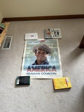 1980 Ronald Reagan America is Reagan Country Election Campaign Poster Sign