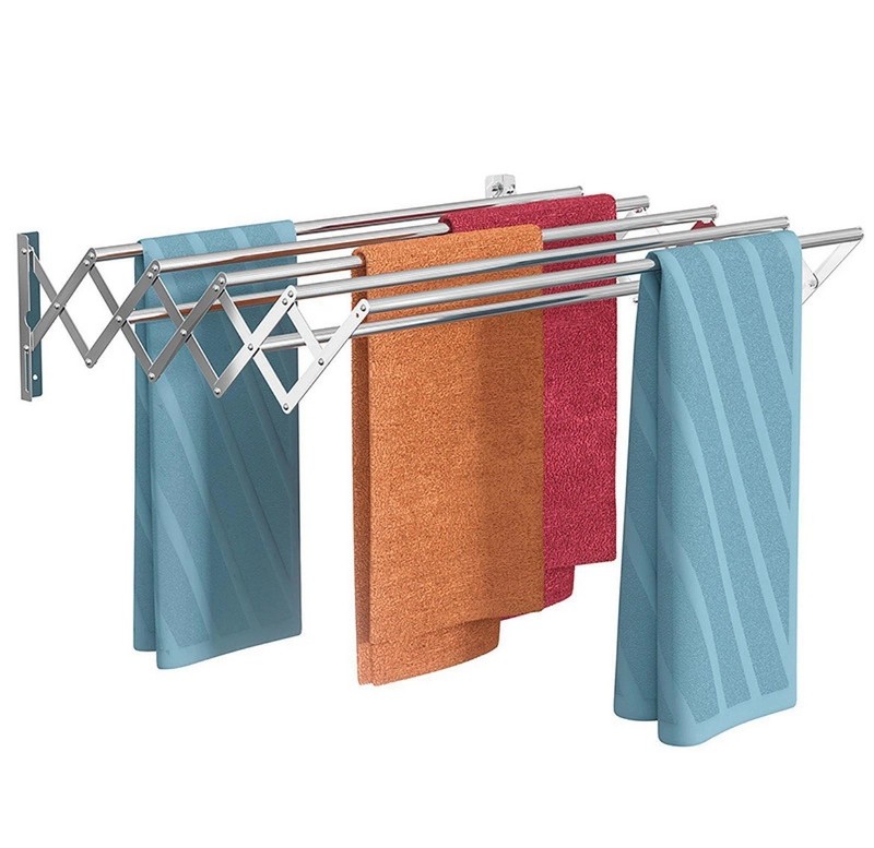 Towel Rack Wall Mounted Easy Installation Rust Resistant Bathroom Accessory