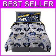 Batman Kids Bedding Set, 7 Piece Full Size