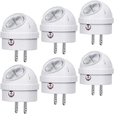 Plug-In Night Lights, Neutral White LED Nightlight, 360° Rotation, Dusk to Dawn 
