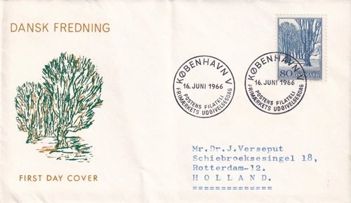 SA25d Denmark 1966 Holte Allé at Bregentved, FDC