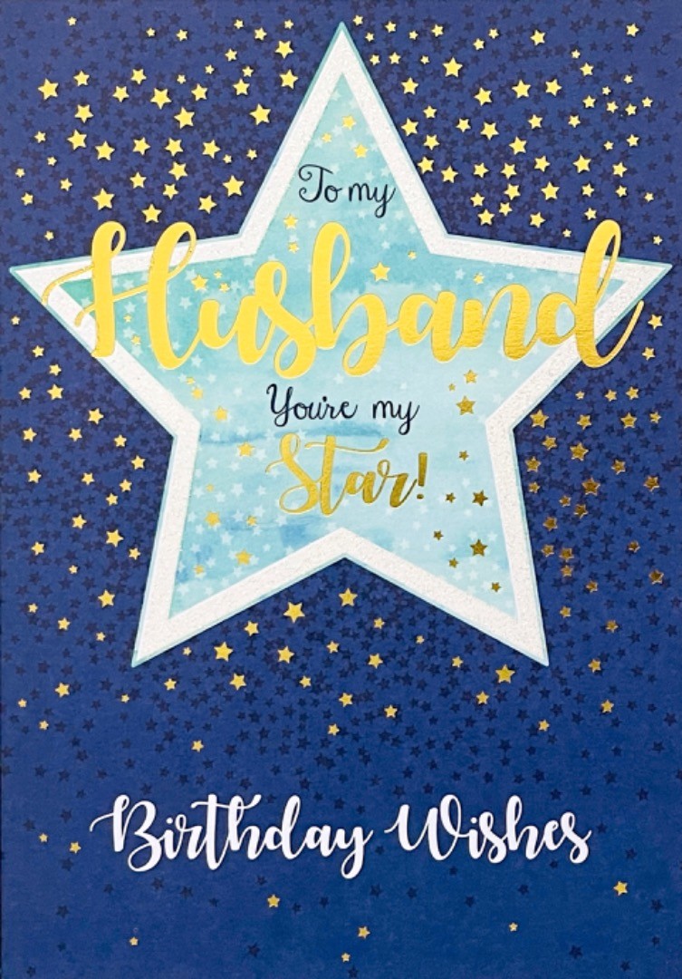Nigel Quiney - to My Husband You're A Star - Birthday Card
