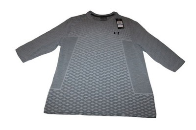 HERREN UNDER ARMOUR HEATGEAR 1345730 TRAININGSSHIRT SEAMLESS 3/4 ARM GRAU Gr. XL