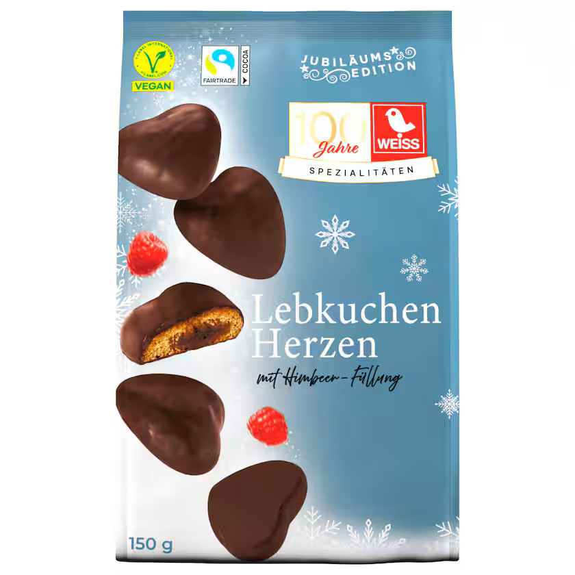 Имбирное печенье WEISS -ТЕМНЫЙ шоколад с МАЛИНОВОЙ начинкой 150 г 2190₽