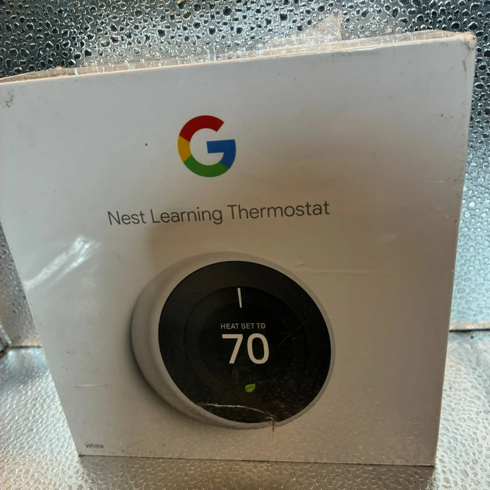 Google Nest Learning Thermostat 3rd Gen Smart WIFI Thermostat White - Image 2 of 4