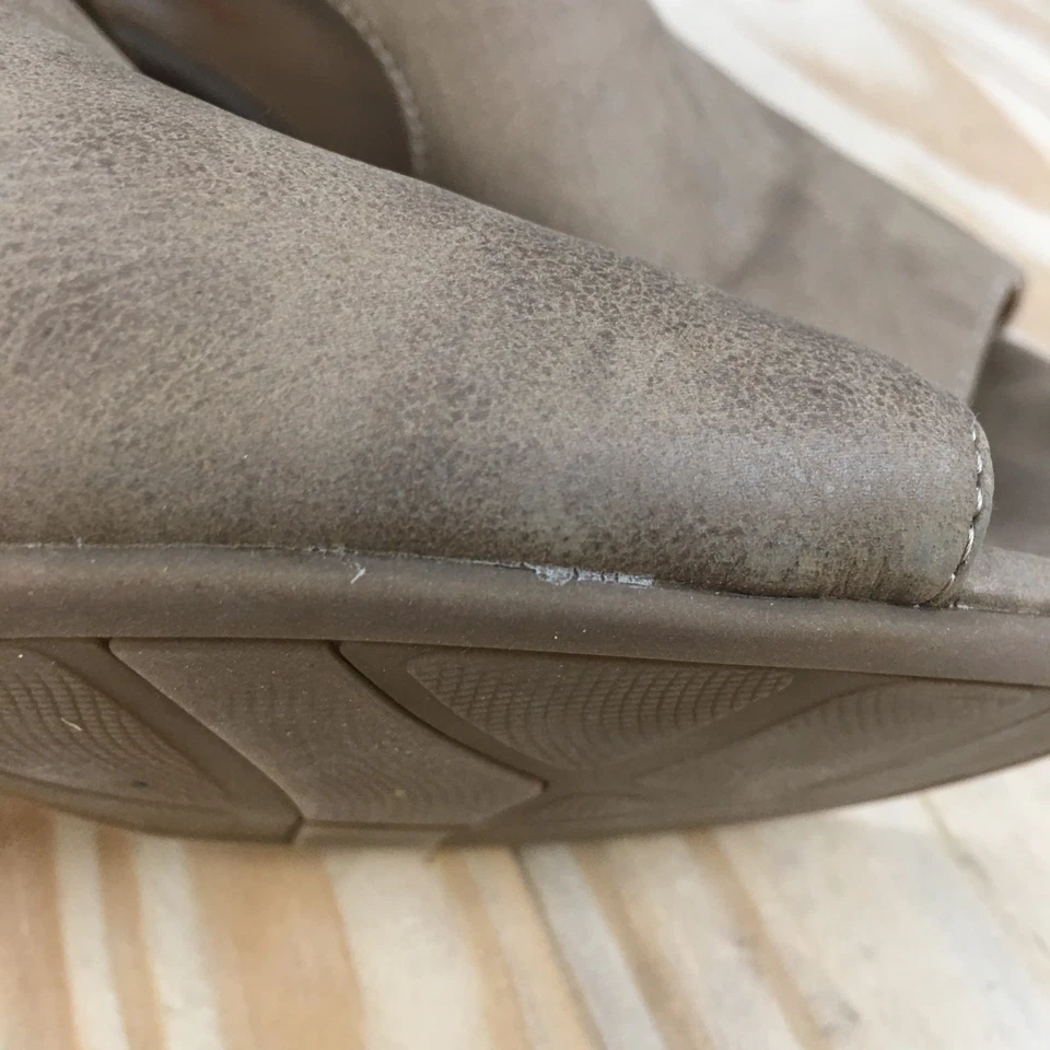 Natural Soul By Naturalizer Botas Mujer 6.5 M Daya Recorte Peep Toe Botín Marrón Foto 4 de 4