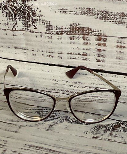 PRADA Burgundy /Gold Eyeglasses Frame ONLY - Size 140 Italy - Picture 2 of 8