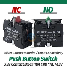 XB2 Push Button Switch Contact Block NO NC Contact 10A 415V NP2-BE101 ZB2BE102C
