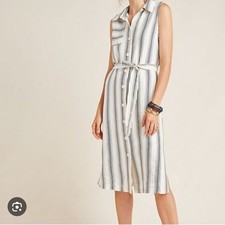 Anthropologie Maeve Esther  Striped Midi Dress Size 2