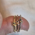 Kendra Scott Presleigh Stacking 3 Ring Set Tri Gold Colors Sz 7.5 Designer — photo 8