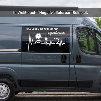 Battito Cardiaco Snoopy 120 Cm Ora Scritta B121 Adesivo Auto - Foto 4
