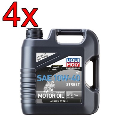[Case of 4] LIQUI MOLY Motorbike 4T Street SAE 10W-40 Engine Motor Oil 4L