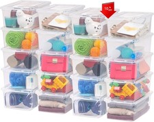 20-Piece Set of Lidded Storage Containers, 6-Quart Capacity,