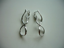 Orecchini lunghi Pierre a cerchio DONNA RH argento come nuovi