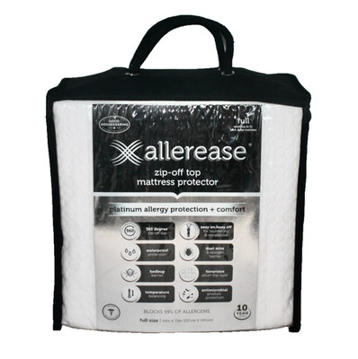 ALLEREASE Platinum Zip-Off Top Mattress Protector - Full Size Waterproof