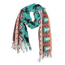 Tribal Aztec Print Women's Scarf Shawl,Unisex Fashion Scarves Winter Warm Lar...