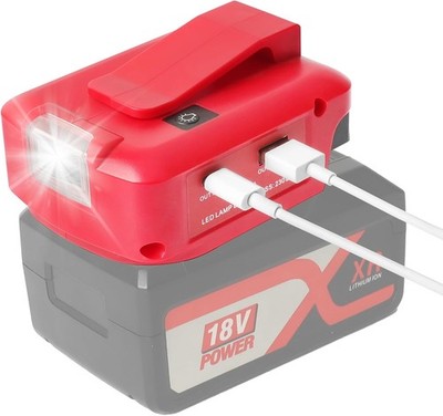 USB-Akku-Adapter für Einhel_l_Power Change 18V Akku-System DC 12V Anschluss &