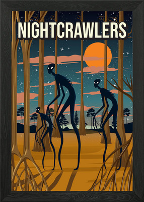 Nightcrawlers Cryptid Kryptozoologie gerahmtes Wandbild Poster Leinwanddruck Bild