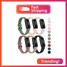 6-Pack Bands for Fitbit Inspire 3 Bands for Women Men, Soft Silicone Adjustable