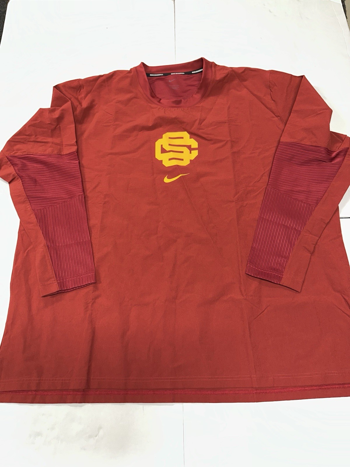SACAI X NIKE Giacca calda poliestere nuova uomo Nike Pro 2025 USC Trojans edizione squadra di baseball 2XL