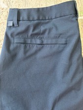 lululemon ABC Slim-Fit Golf Trousers in Navy Blue Button Closure Size 34