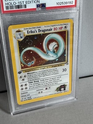 2000 Erika's Dragonair - 4/132 - Holo - 1st Ed - Gym Heroes - PSA