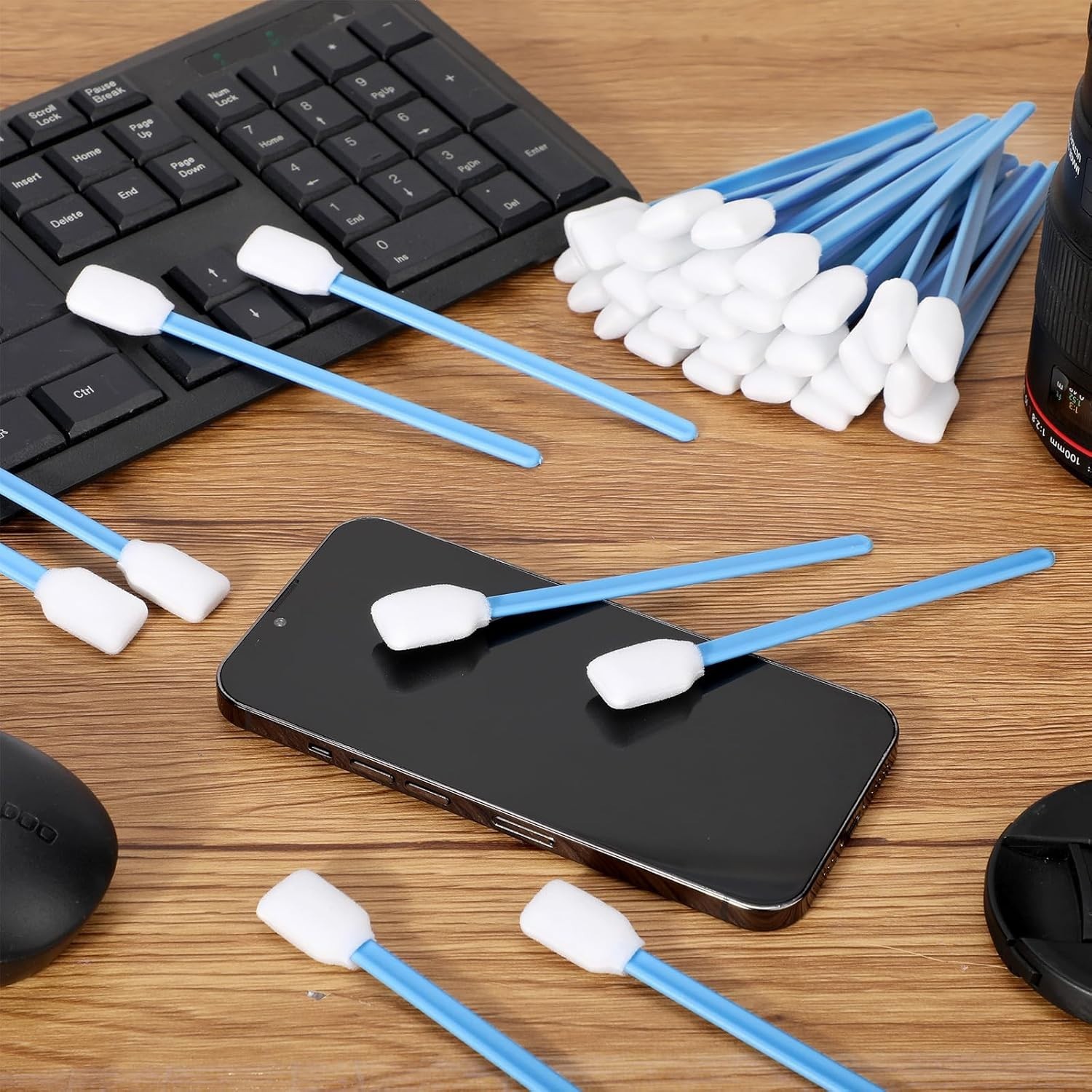 500 Pack Cleaning Swabs 5.1 in, Foam Tips Sponge Sticks for Printer, Electronics