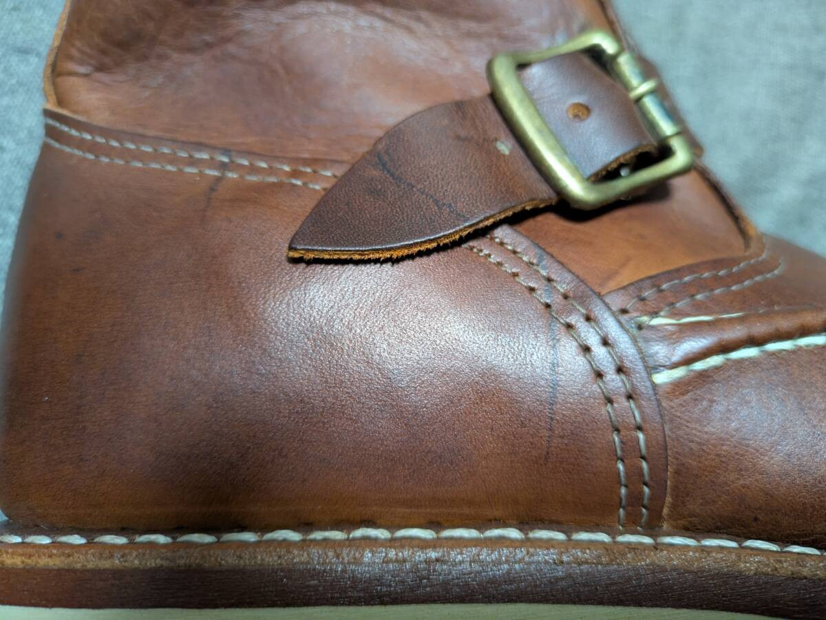 CHIPPEWA　MOCBOOTS　US7.5E Chippewa 97877 Leather Brown Moc Toe Engineer Boots Size US7