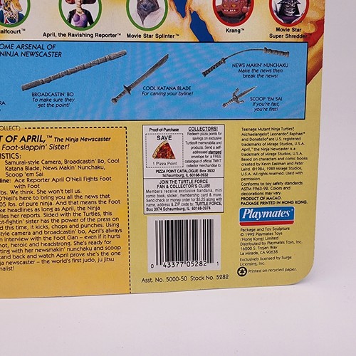 APRIL NINJA NEWSCASTER Figur 1992 Playmates TMNT Ninja Turtles Unpunched - Bild 9 von 16