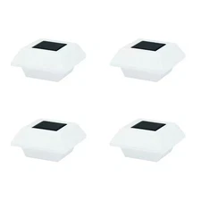 Solar LED Gutter Roof Lights Outdoor 10 Lumens White (4 Pack) Auto On/Off