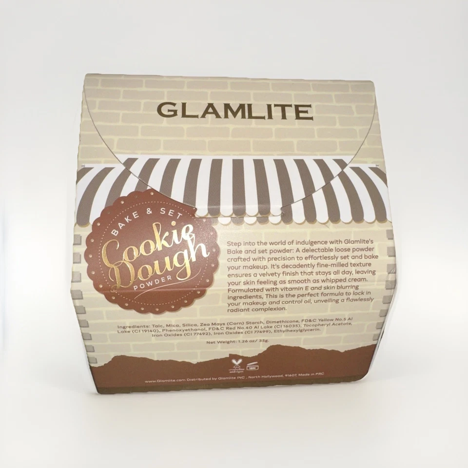 Glamlite Bake & Set Cookie Dough Powder 1.26oz Loose Setting Face Makeup Vegan - Image 4 of 4