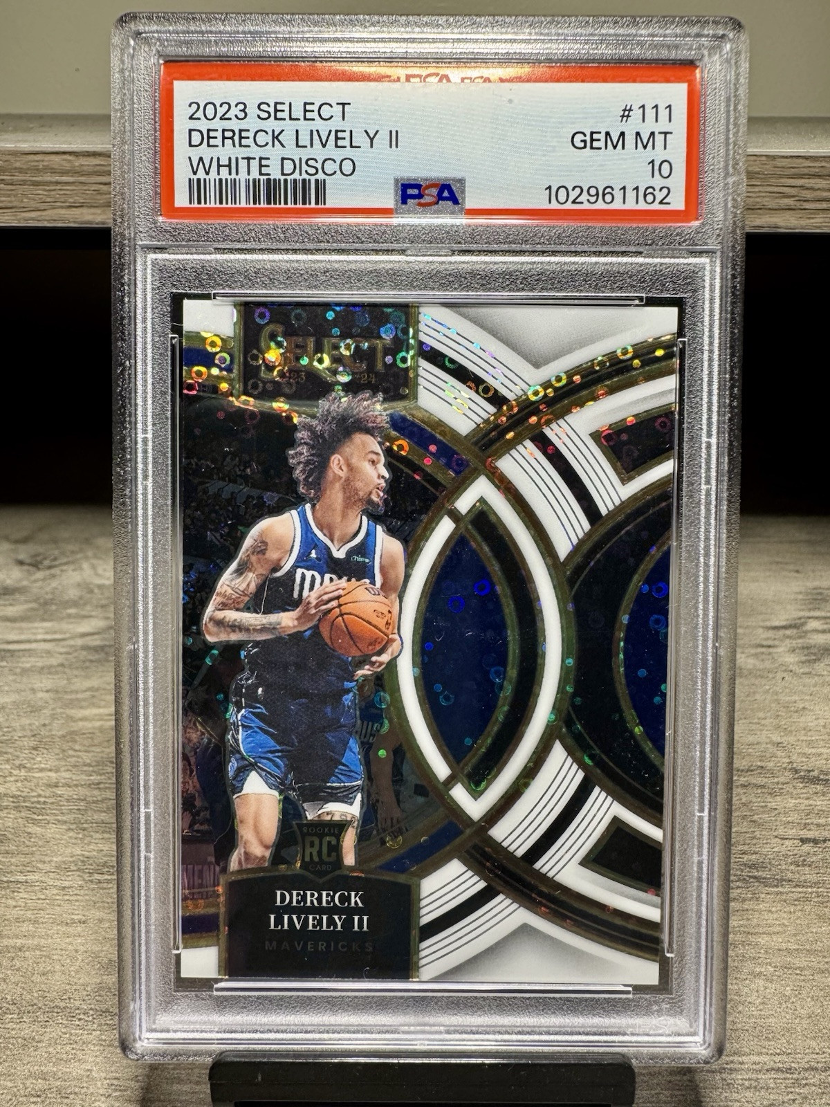2023 Dereck Lively Panini Select Premier White Disco /75 #111 PSA 10