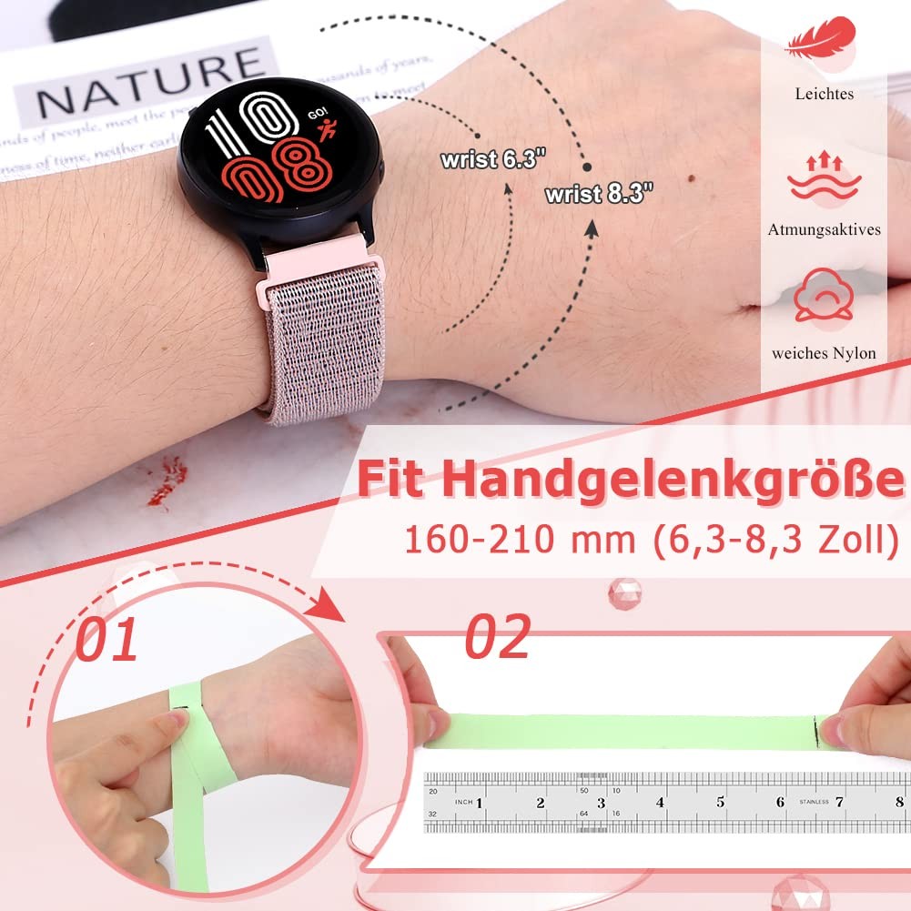 Bracelet en nylon 16 mm interchangeable avec fixation boucle rapide - 4