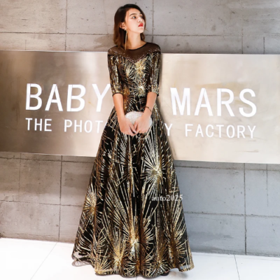 green emerald velvet dress Luxury Evening Gown Silver Ruffled M main image 0