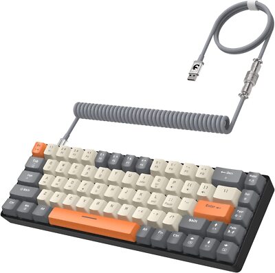 RK-T8 verkabelte 65% mechanische Gaming Tastatur RGB TKL + C Kabel für PS4 PS5