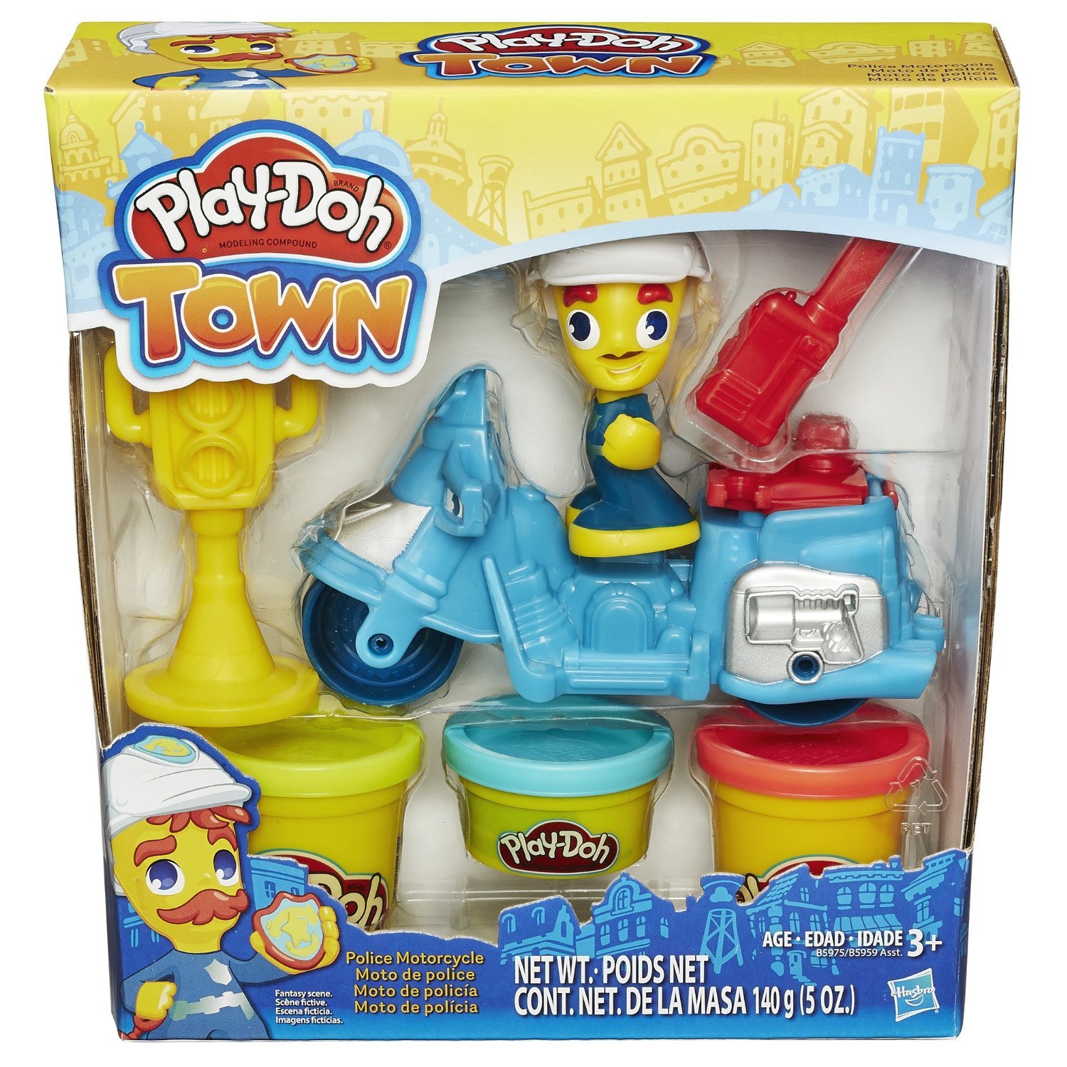 play doh town police motorcycle