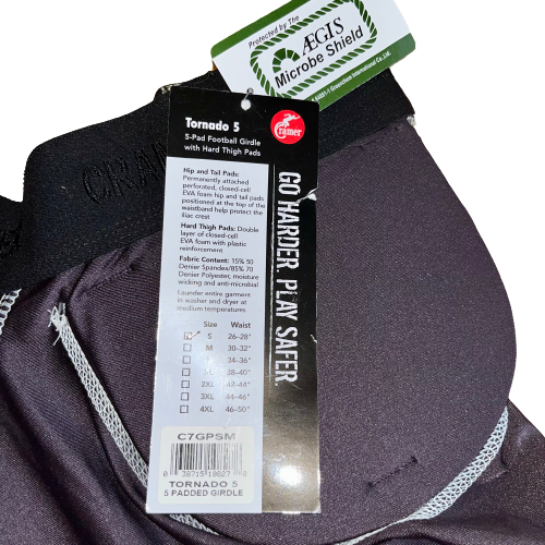 Exxact Sports Touchdown 5-Pad Adult Football Girdle For Men With Cup Pocket, Lightweight Padded Compression Shorts With Integrated Hip, Thigh, Tailbone Pads, Men's Girdle Football (A2XL, Gray), Girdles - Canada