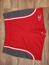 VINTAGE Y2K AND1 MESH BASKETBALL SHORTS - RED GRAY WHITE - Size XL  MIXTAPE