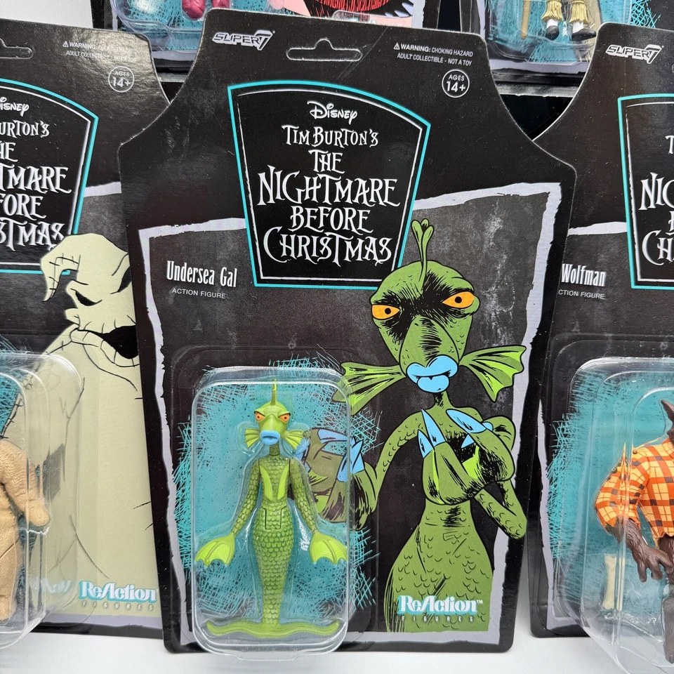The Nightmare Before Christmas Full Set Of 5 Action Figures Wave 2 Super7 New - Image 4 of 4