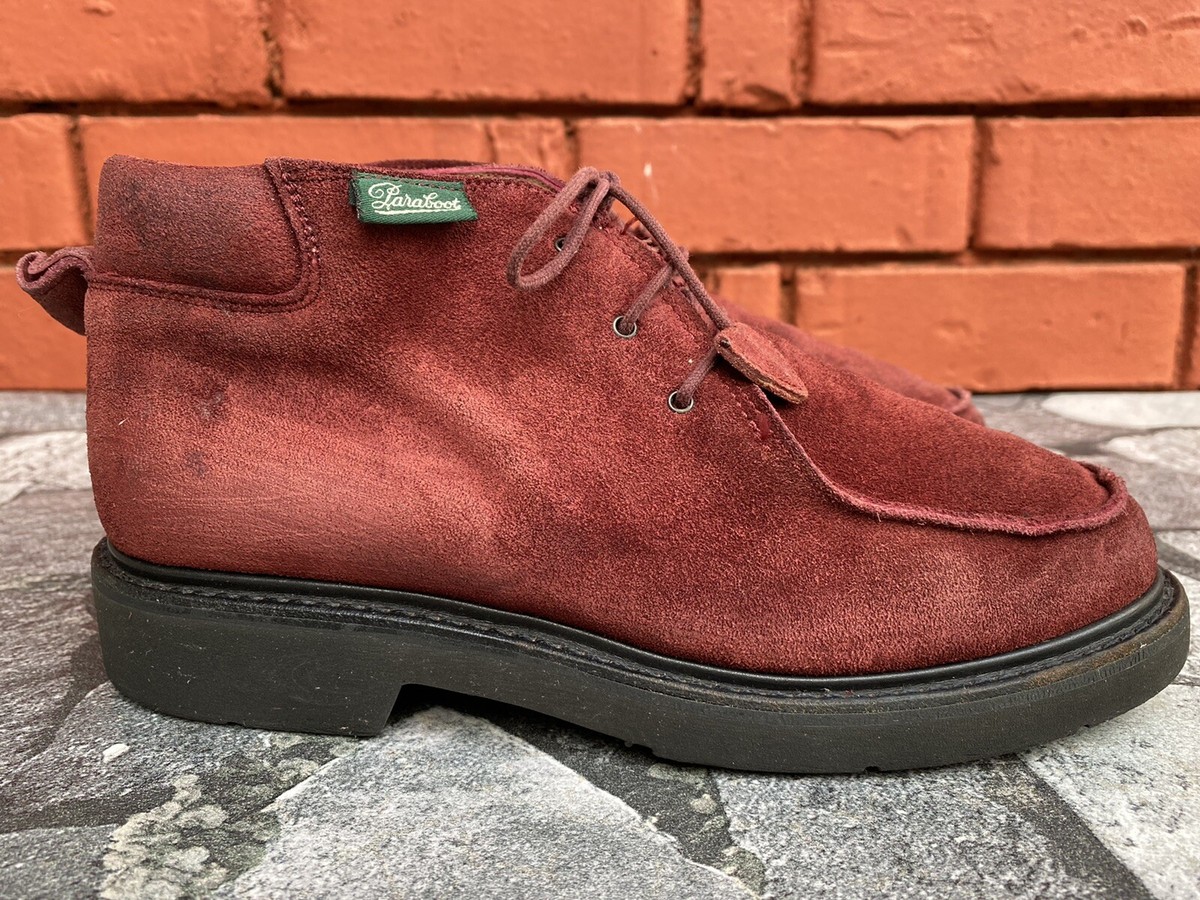 Paraboot Womens Red Leather/Suede Boots Size UK 4 US 6.5-7. | eBay