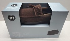 Wayland Square Slippers Deluxe Men' Memory Foam Size Medium 8-9 Brown